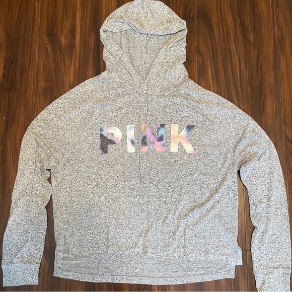 New PINK by Victoria’s Secret Pullover Logo Hoodie Size Large - Picture 3 of 4